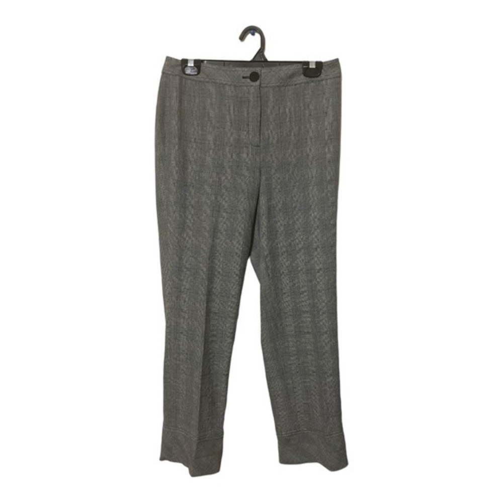 Abbie Mags Womens Dress Pants Micro Plaid Wide Leg Size 8